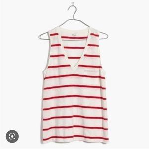 Madewell sleeveless tee in Creston stripe